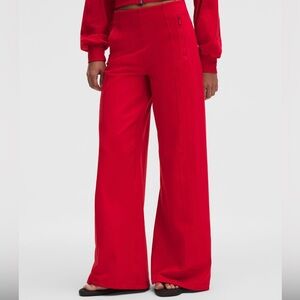 lululemon athletica Define High Rise Red Wide-Leg Pants